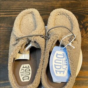 Hey Dude Women's Timber Wolf Wendy Sherpa Slip On Shoes